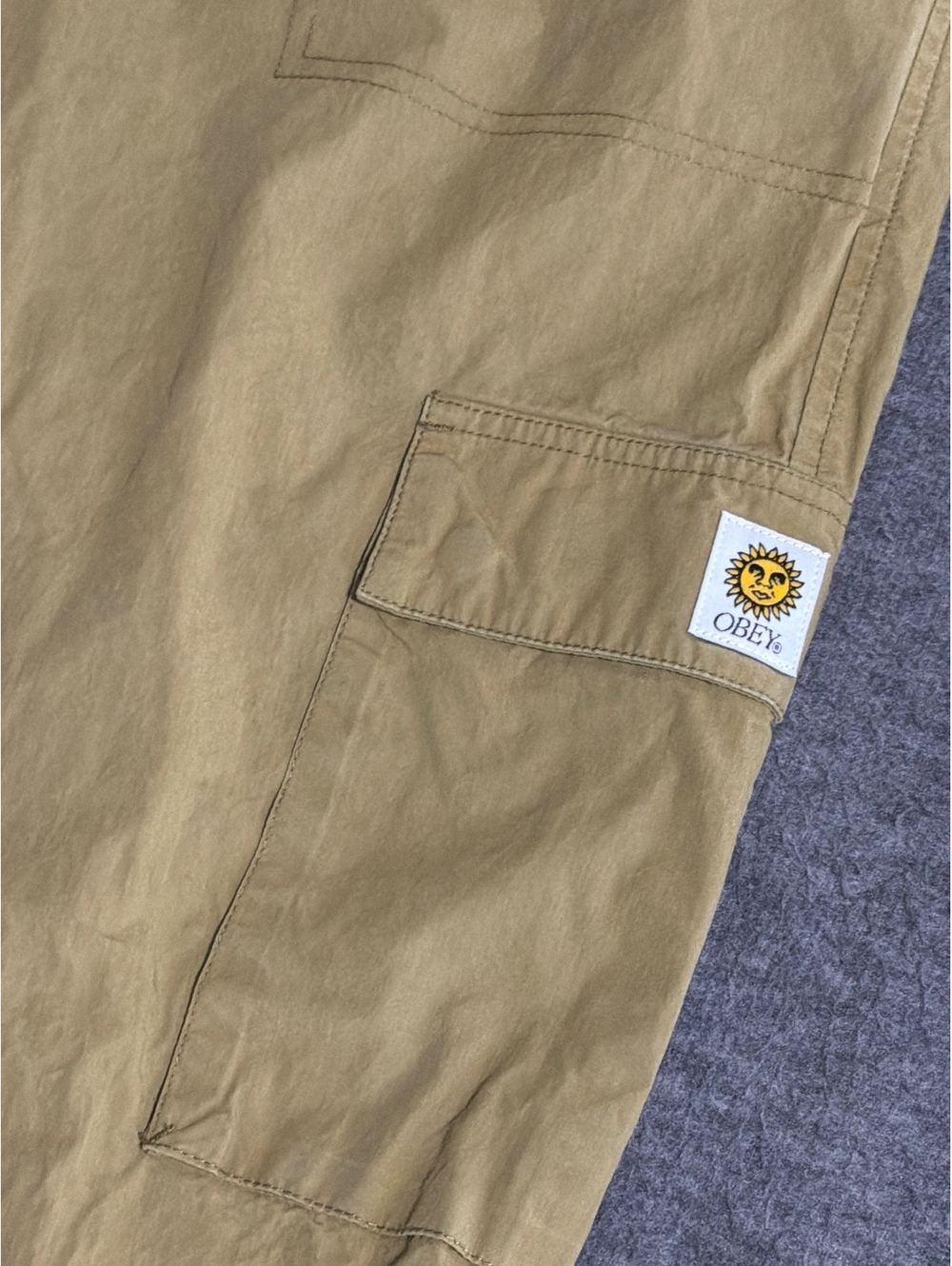 OBEY Sunny Poplin Cargo Pants Olive Oil Y2K Inspired Joggers Women's Size Small - Picture 5 of 9
